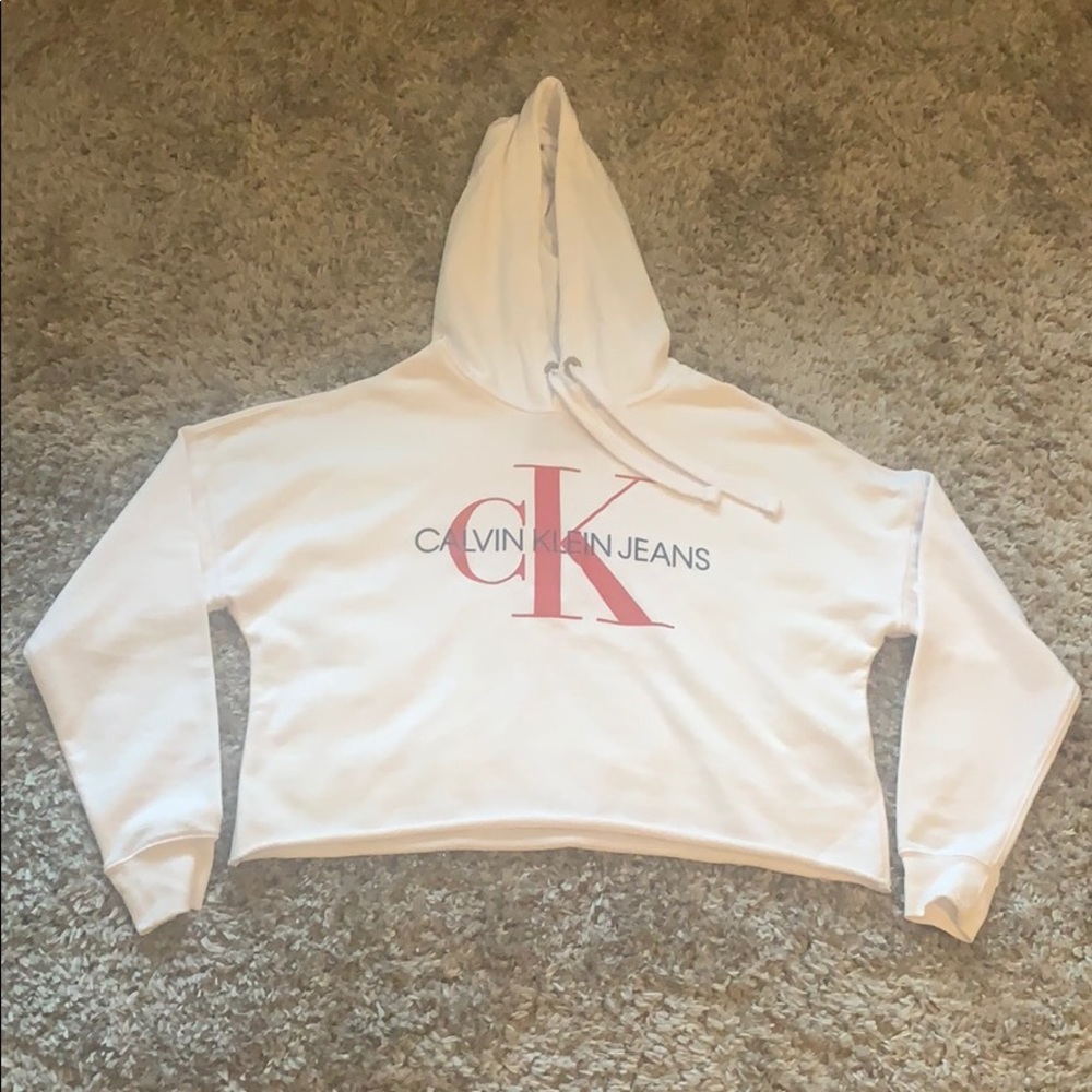 CK hoodie crop top